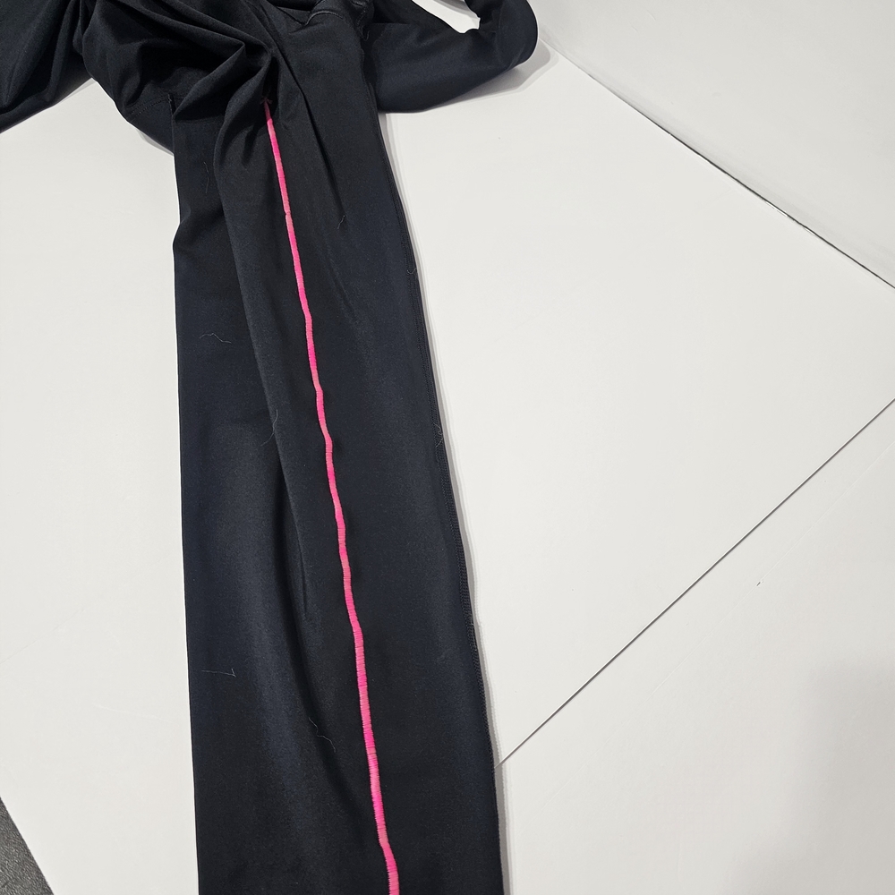 Savage X Fenty Black Jumpsuit Sz XL  Sporty Zipper Front Racerback Neon Athletic - Picture 12 of 13